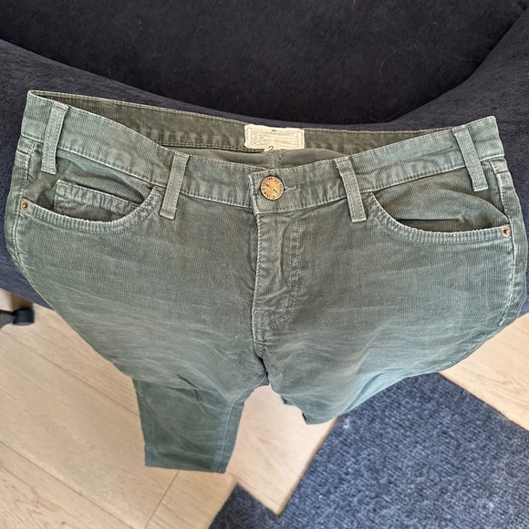 Current / Elliott The Skinny Style Grey-Green Corduroy Jeans - Size 30. - Picture 8 of 11